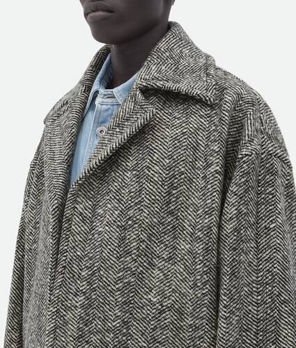 Felted Wool Chevron Coat