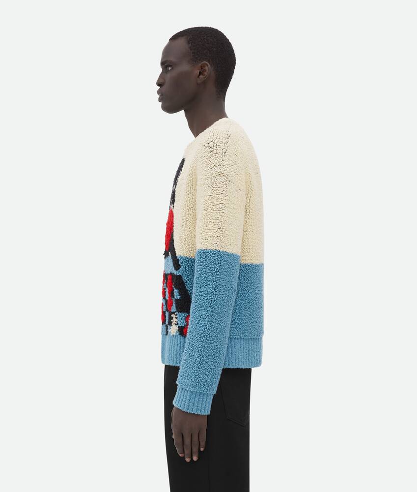 Heavy Wool Jacquard John John Sweater