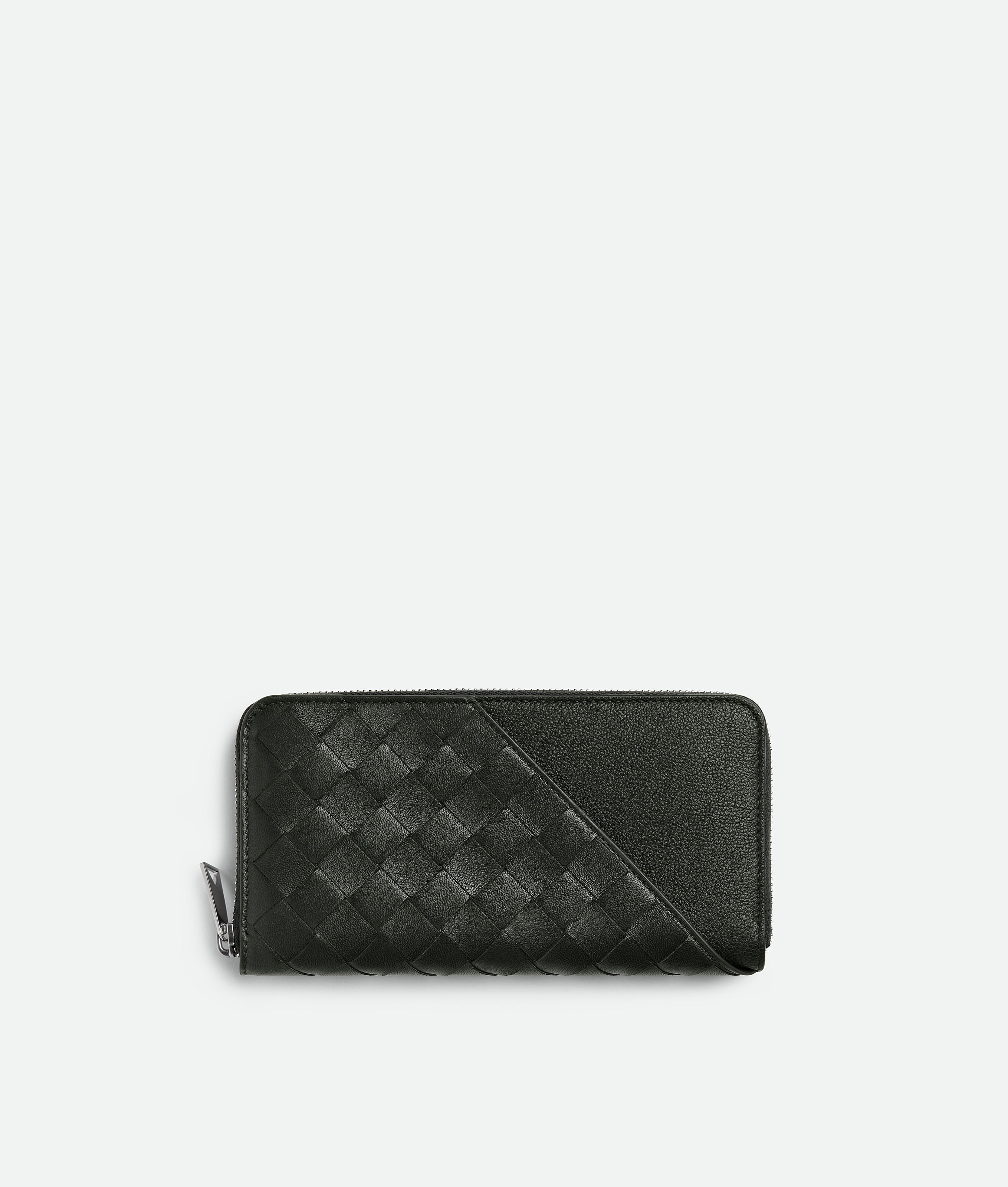 Intrecciato Diagonal Zip Around Wallet