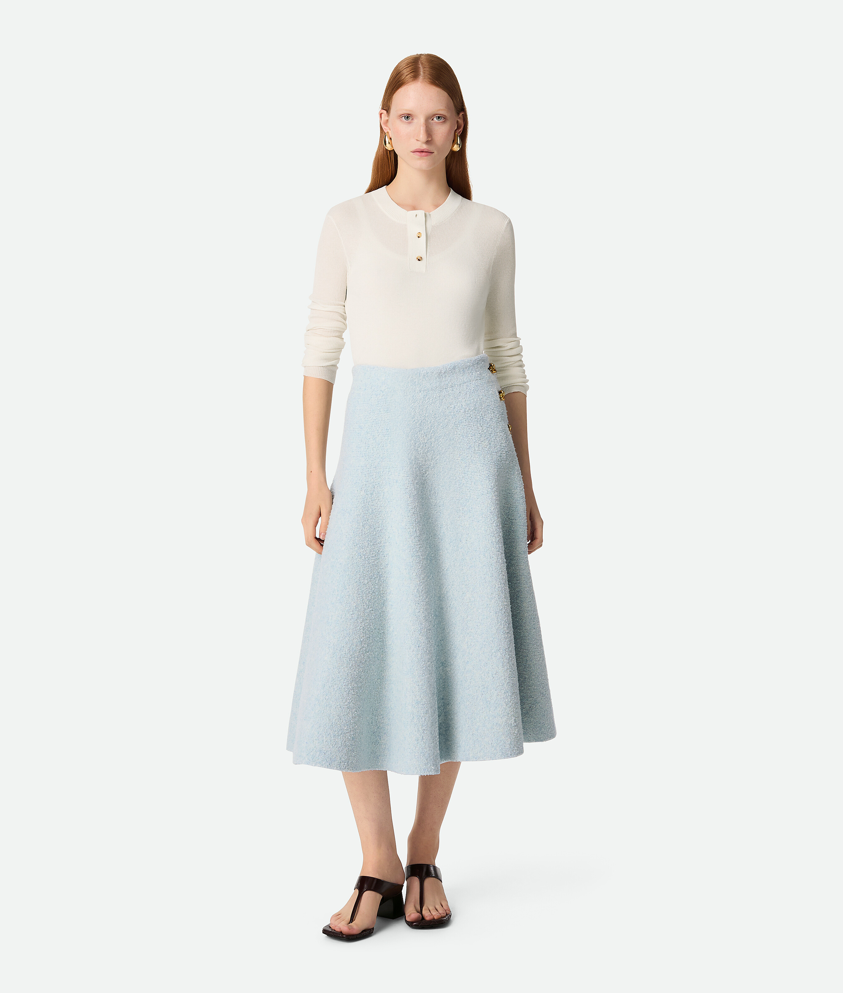 Bottega Veneta Wool Boucle Skirt - Bubble - Woman - S - Wool