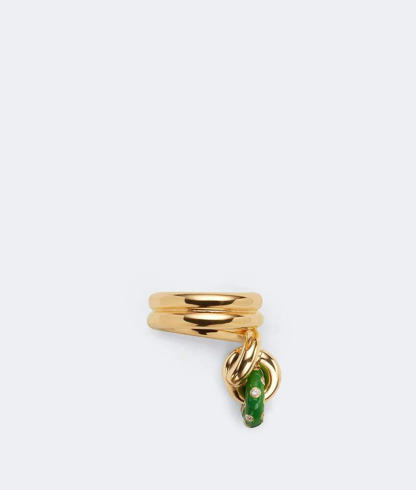 白色/ 鹦鹉绿dloop戒指| 葆蝶家bottega veneta03 us