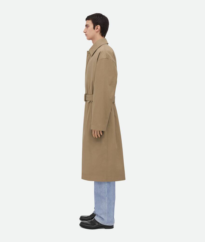 Bottega Veneta® Men's Light Cotton Twill Trench Coat in Desert