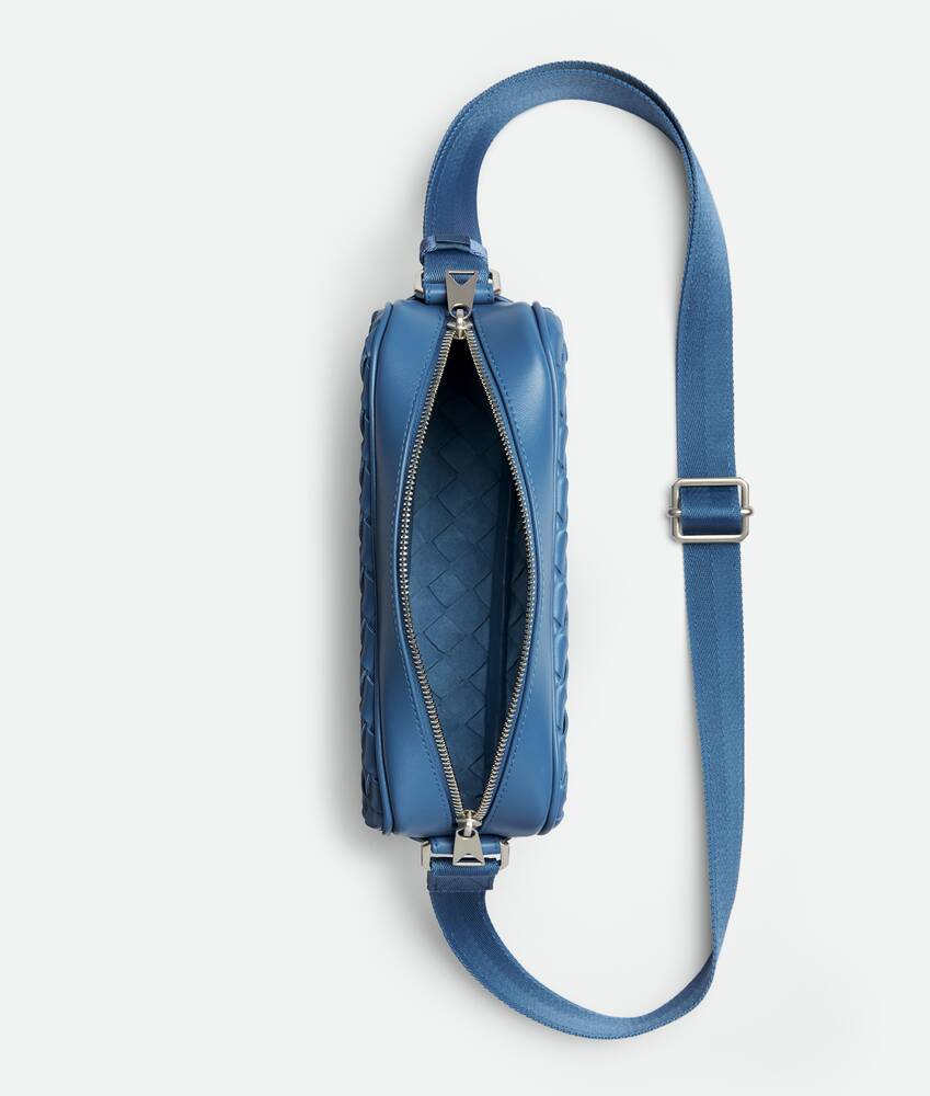 Bottega Veneta Space blue Intrecciato camera bag