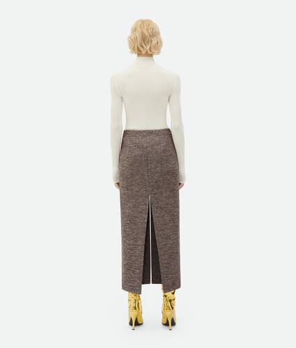 Felt Wool Long Skirt