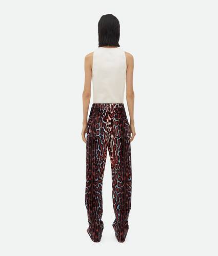 Leopard Print Shearling Trousers