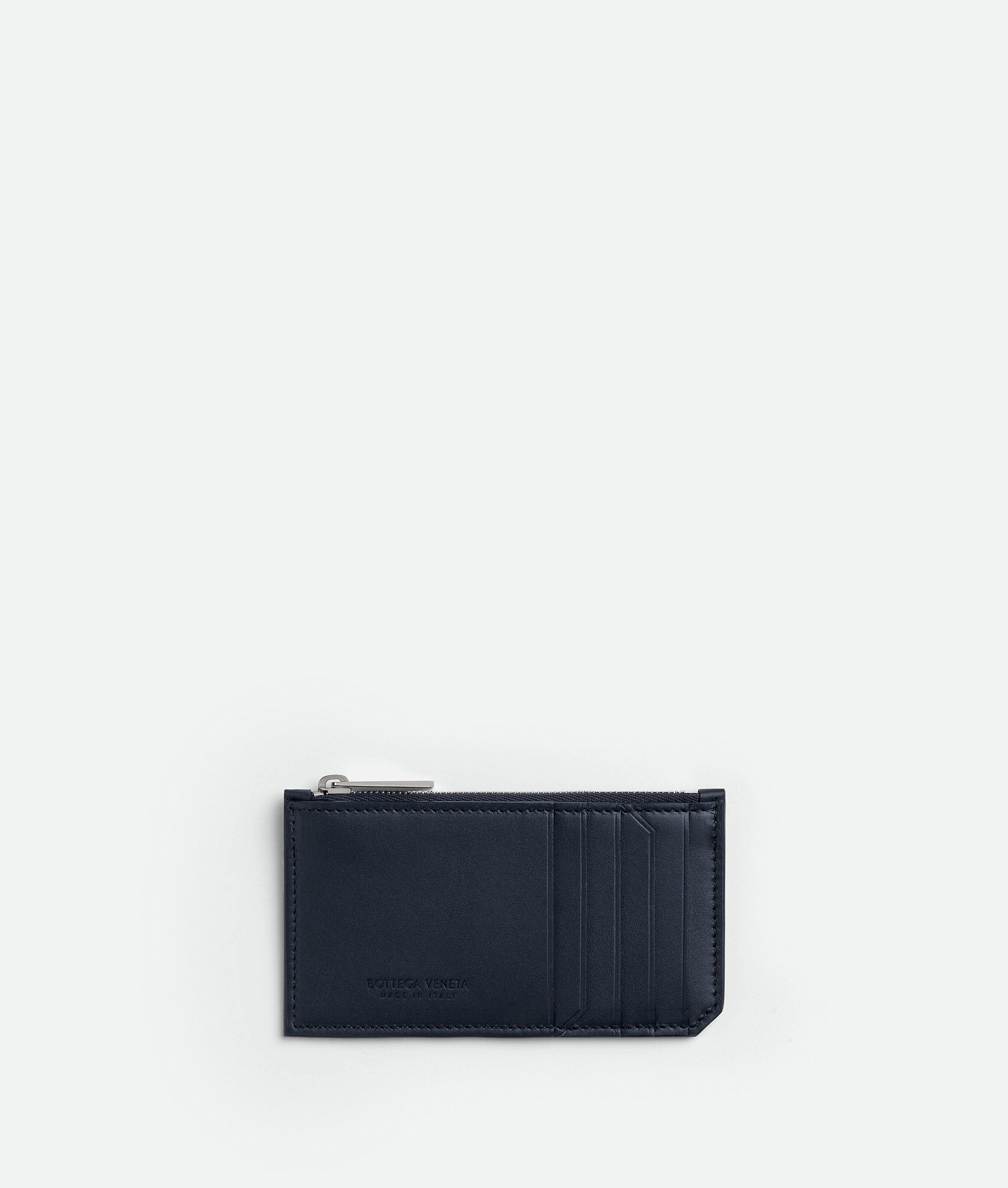 Bottega Veneta Intrecciato Piccolo Zipped Card Case In Space