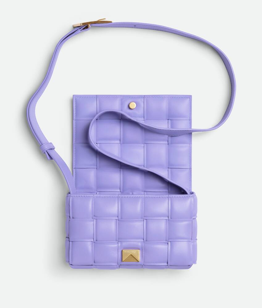 BOTTEGA VENETA Cassette mini shoulder bag in padded Intrecciato nappa -  Purple - 717506VCQR15325