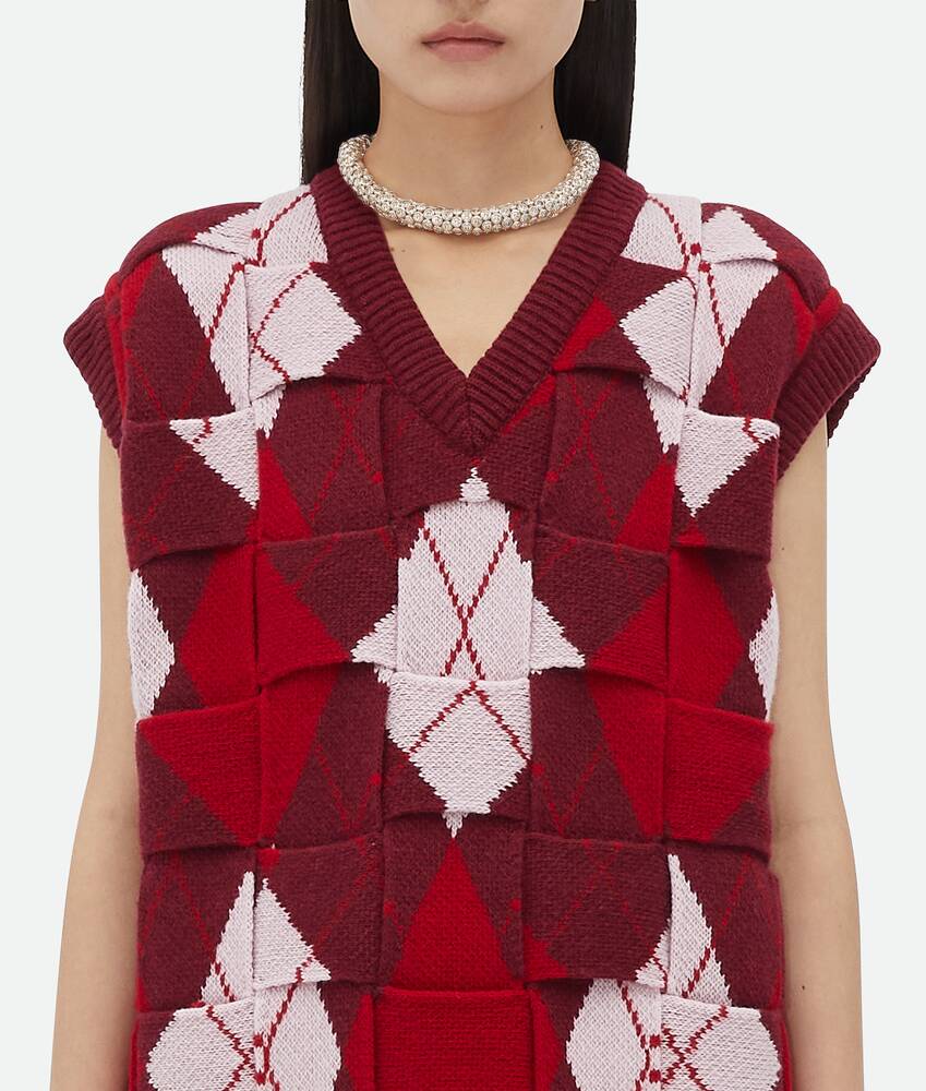 Display a large version of the product image 5 - Intreccio Argyle Wool Gilet