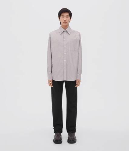 Display a large version of the product image 1 - Compact Cotton Striped Shirt