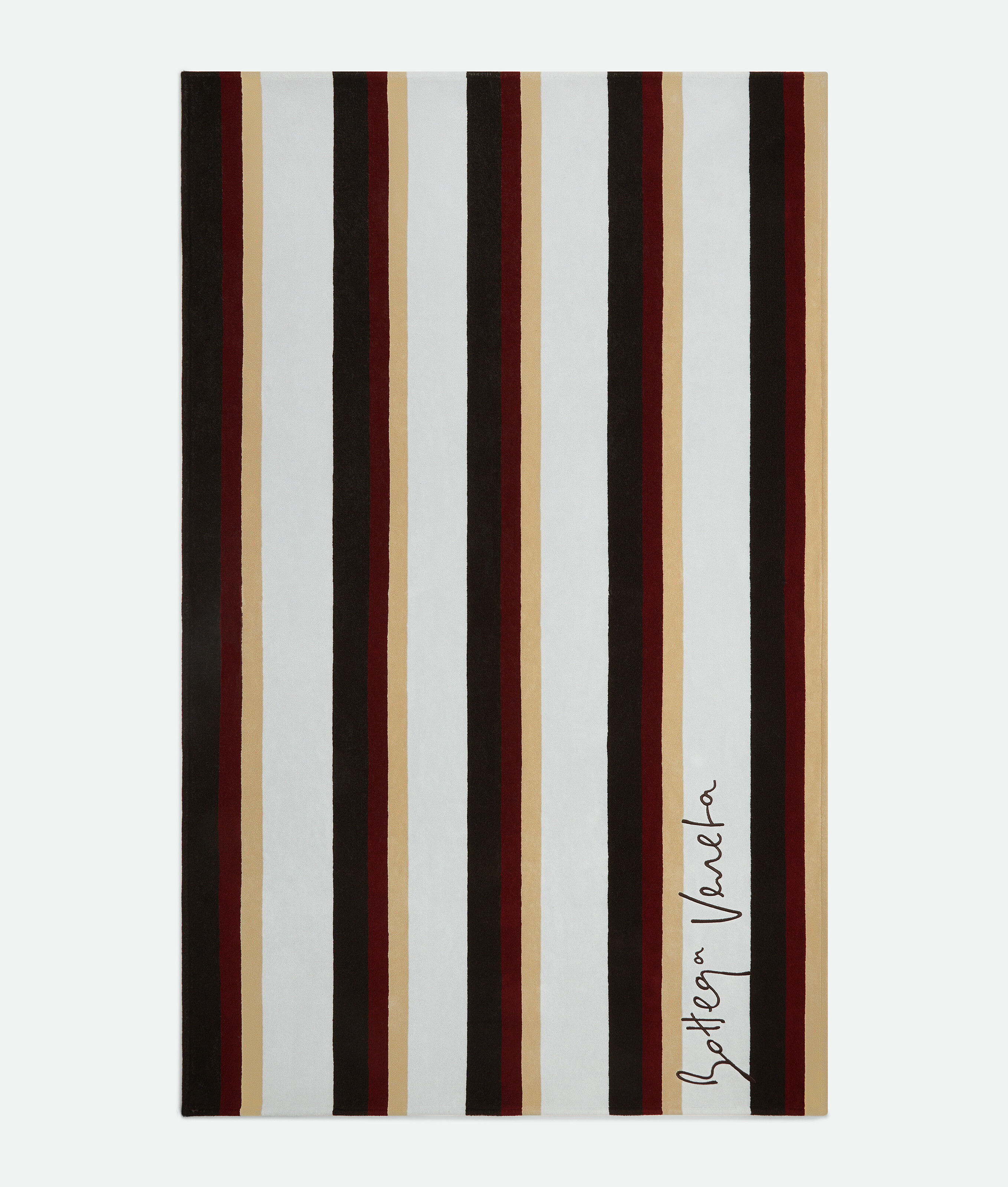 Bottega Veneta Stripe Jacquard Beach Towel - Cloud/fondant/lava - WomanCotton
