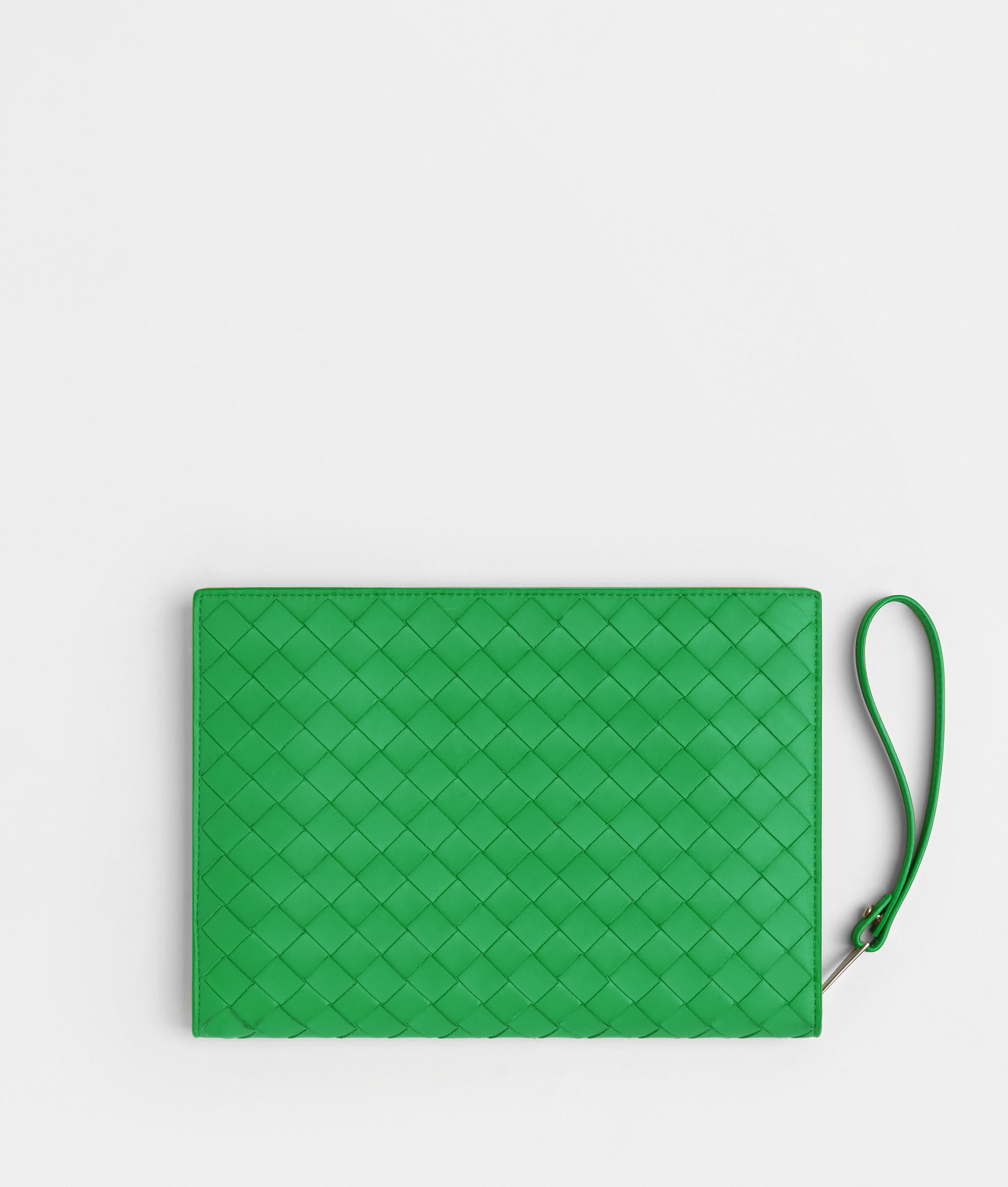 Shop Bottega Veneta Small Intrecciato Document Case In Green