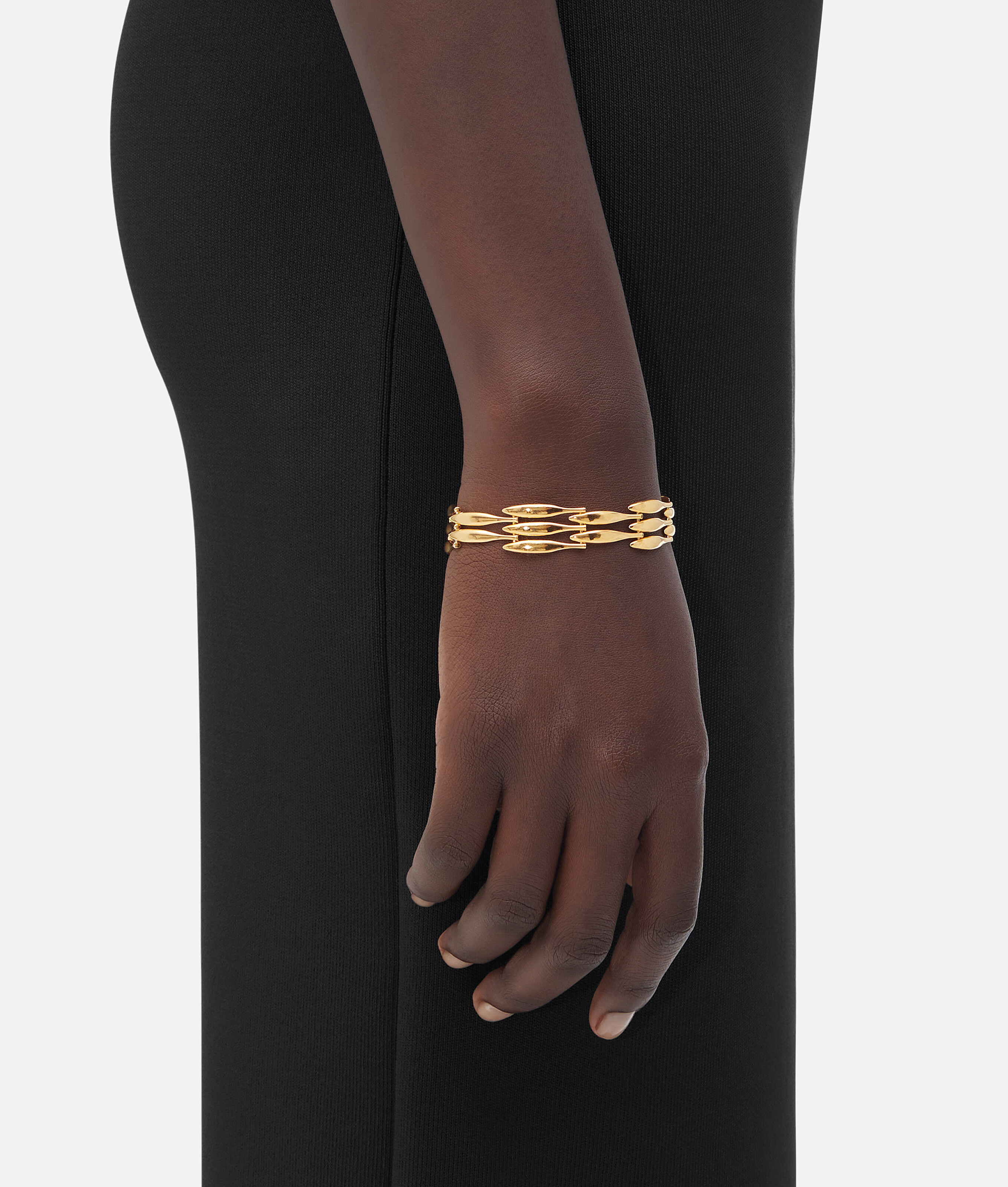 Shop Bottega Veneta Sardine Bracelet In Gold
