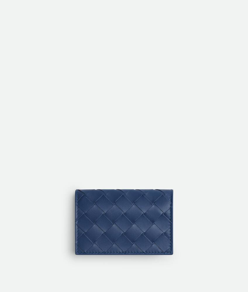 Bottega Veneta Men s Intrecciato Business Card Case in Cruise