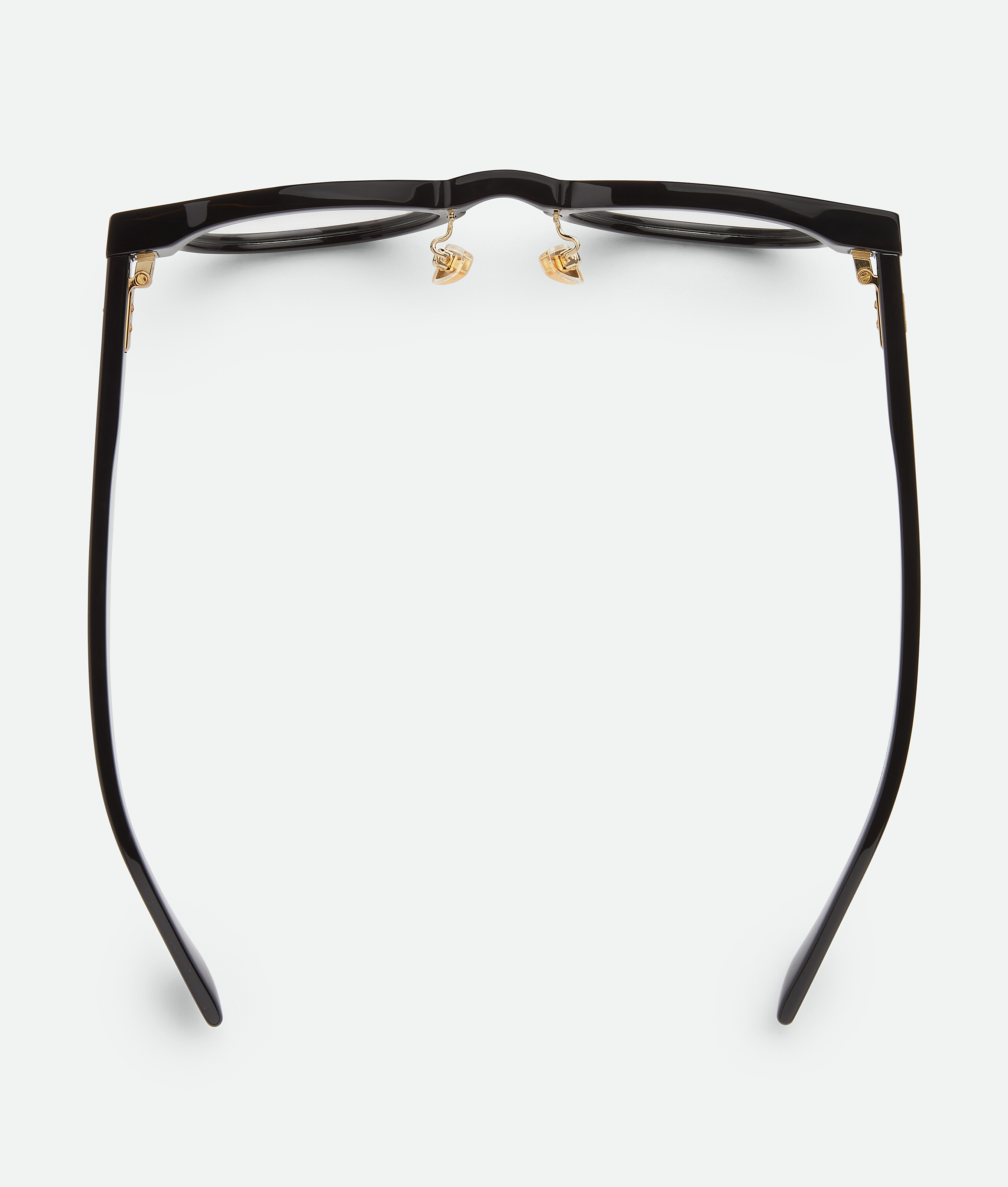 Bottega Veneta Round Frame Mirror In Black/transparent