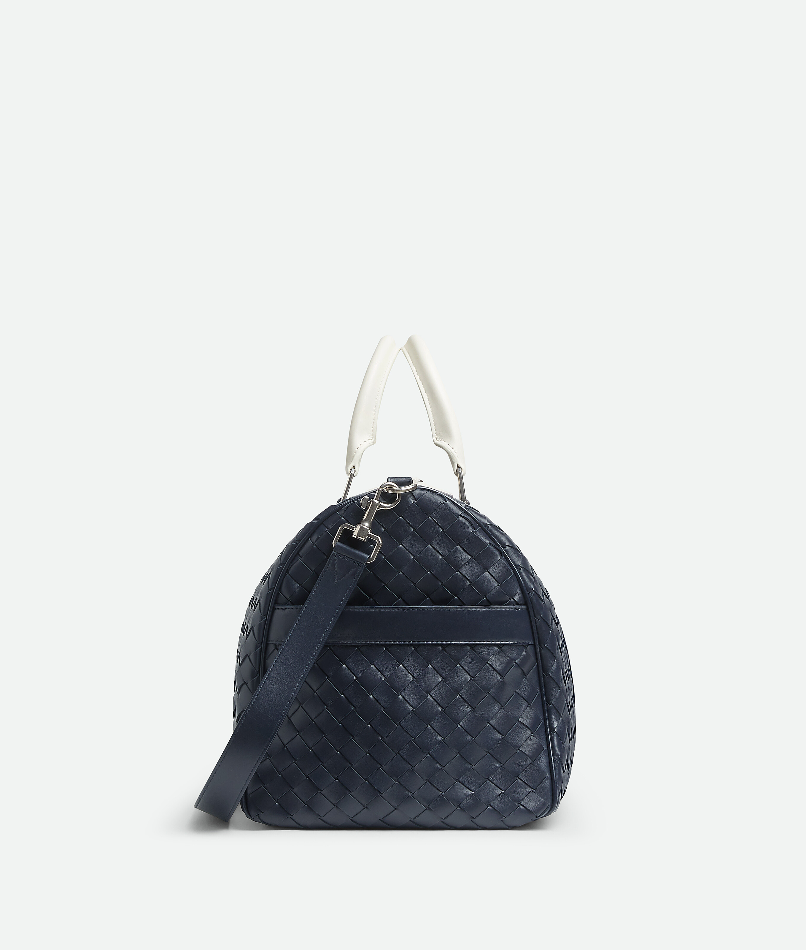 Shop Bottega Veneta Medium Intrecciato Duffle In Blue