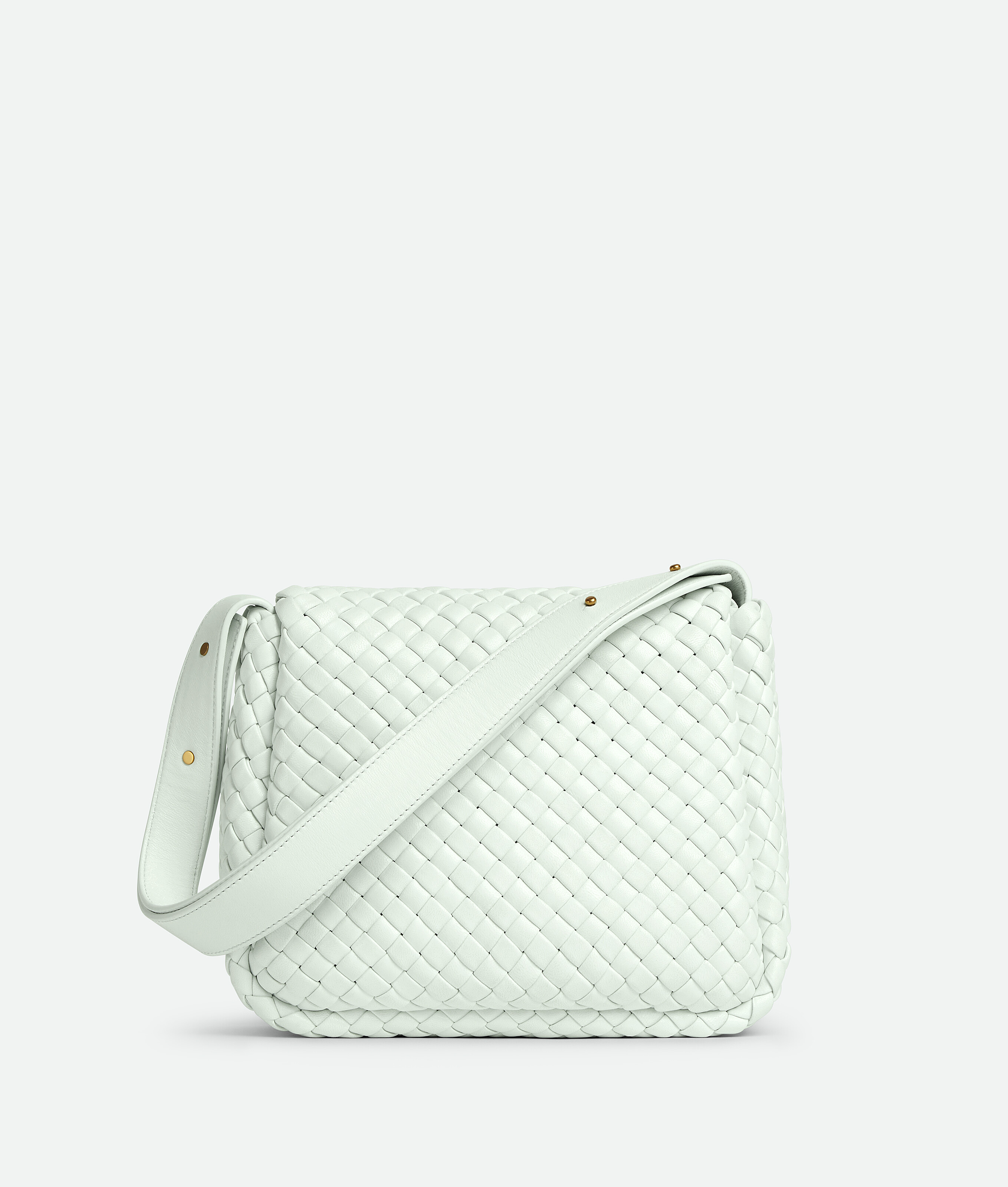 Shop Bottega Veneta Small Cobble Shoulder Bag In White