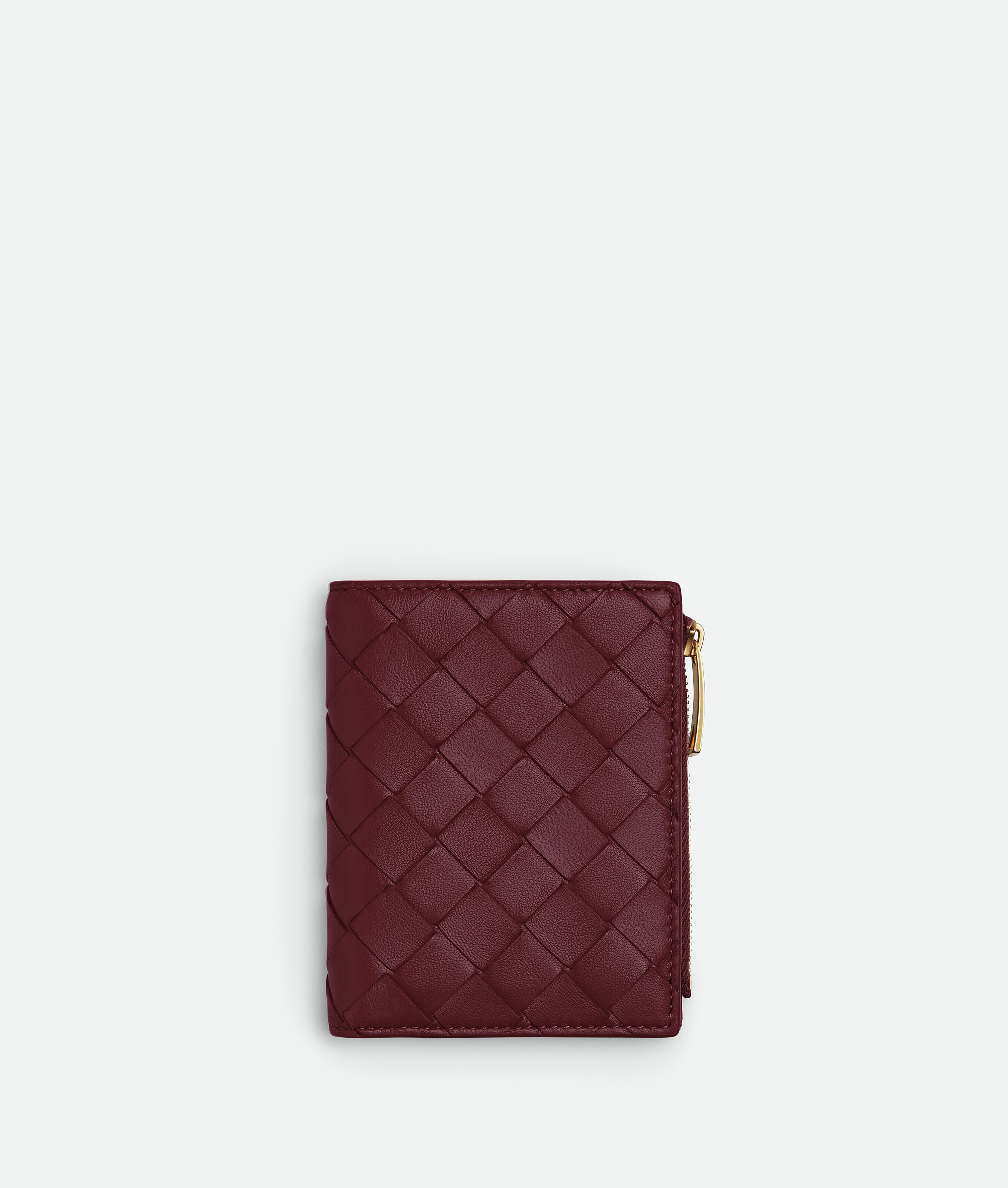 Bottega Veneta Kleines Intrecciato Bi-fold Portemonnaie In Barolo