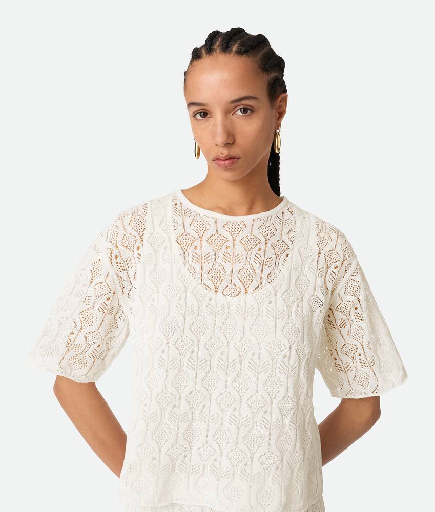 Display a large version of the product image 4 - Cotton And Silk Fish Lace Top