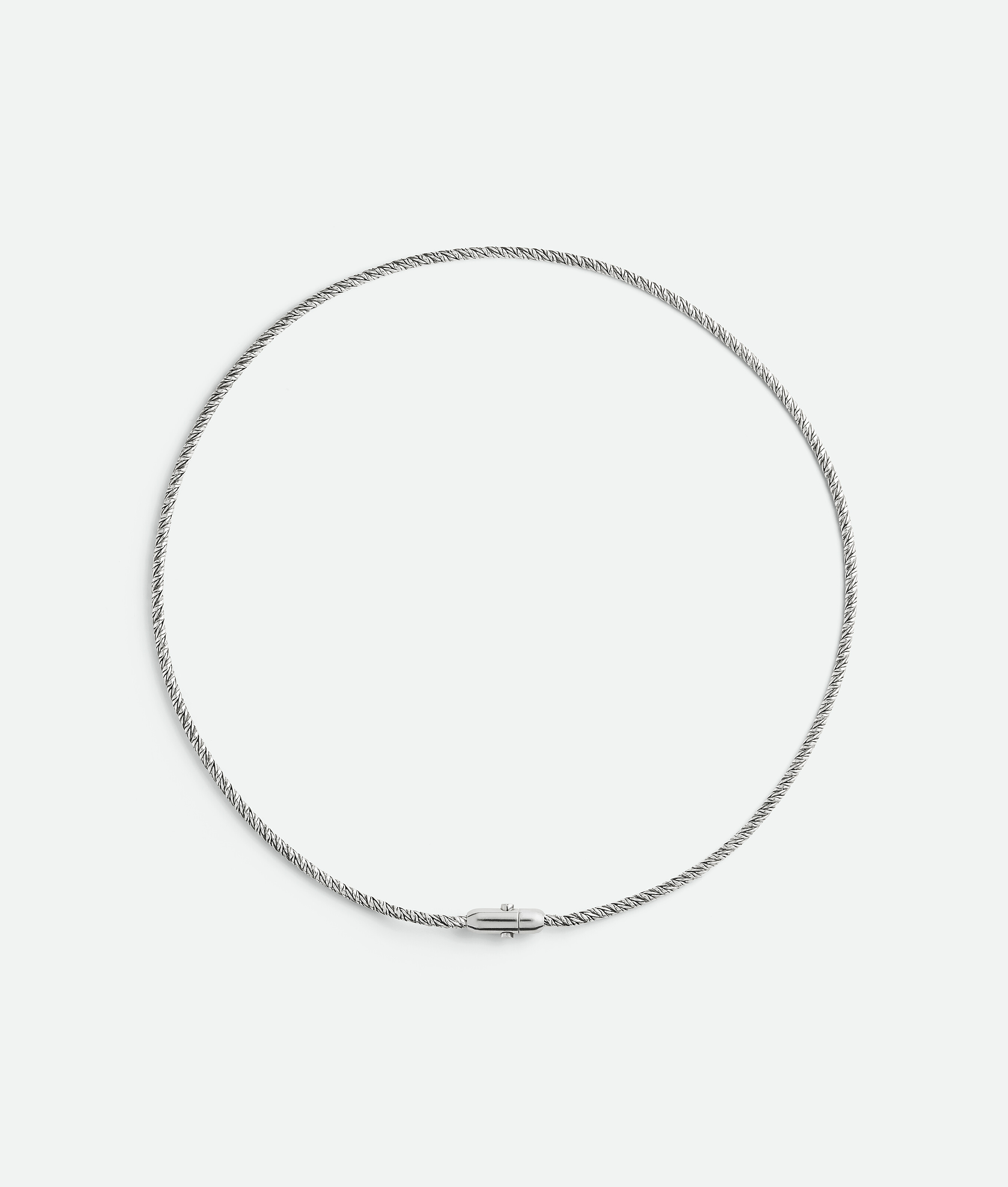Bottega Veneta Intreccio Necklace - Silver - Man