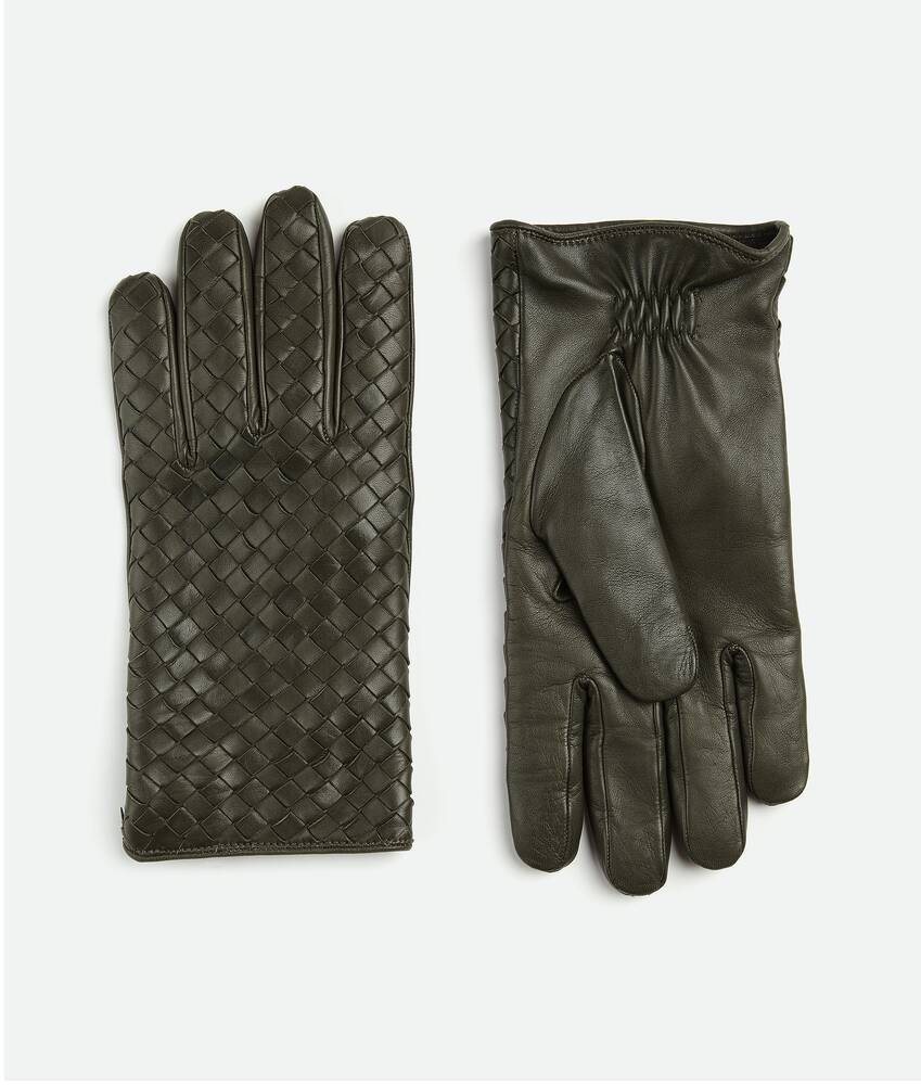 Display a large version of the product image 1 - Intrecciato Leather Gloves