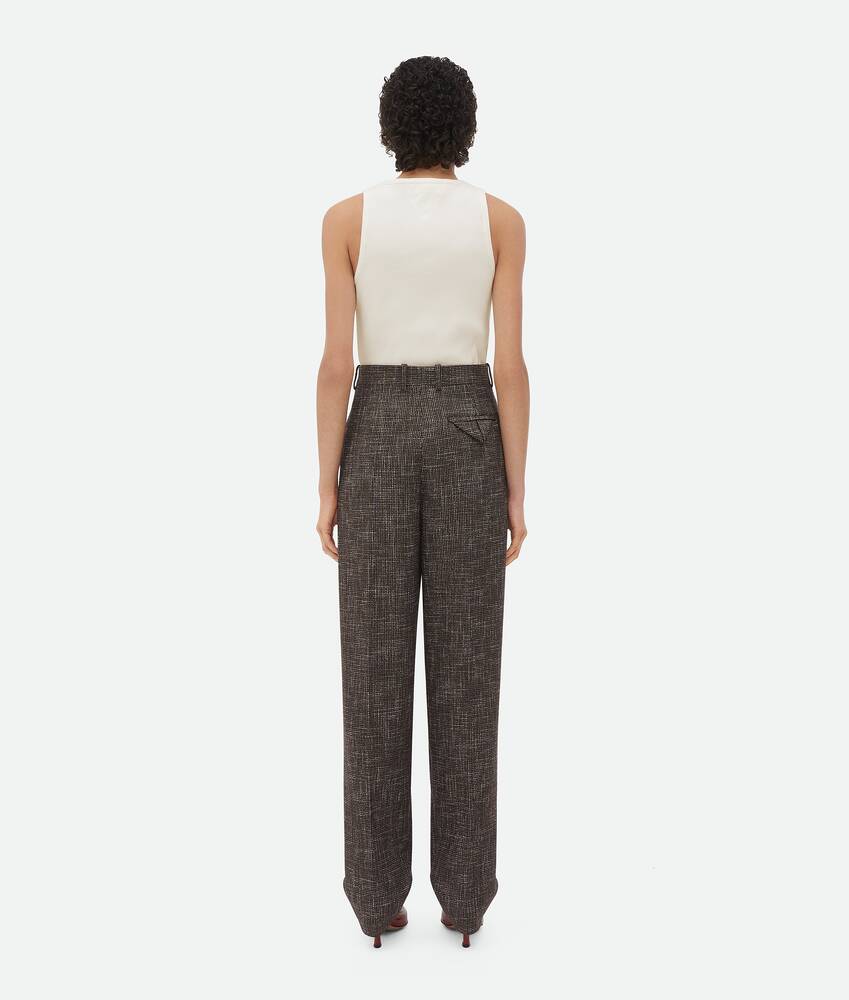 Display a large version of the product image 3 - Wool And Cotton Pied De Poule Trousers