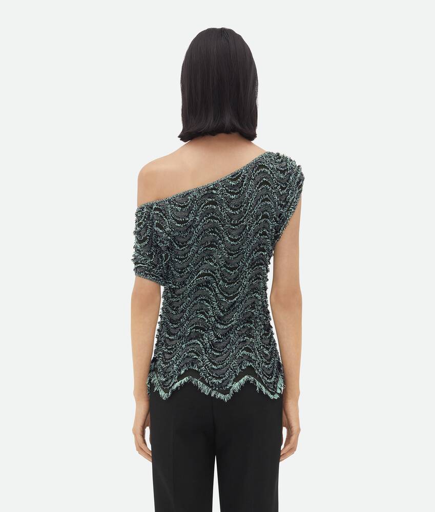 Display a large version of the product image 3 - Textured Viscose Top With Weaved Fringes