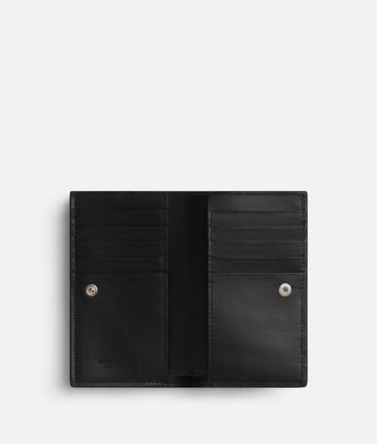 Portefeuille Bi-Fold Zippé en L Intrecciato Moyen Format
