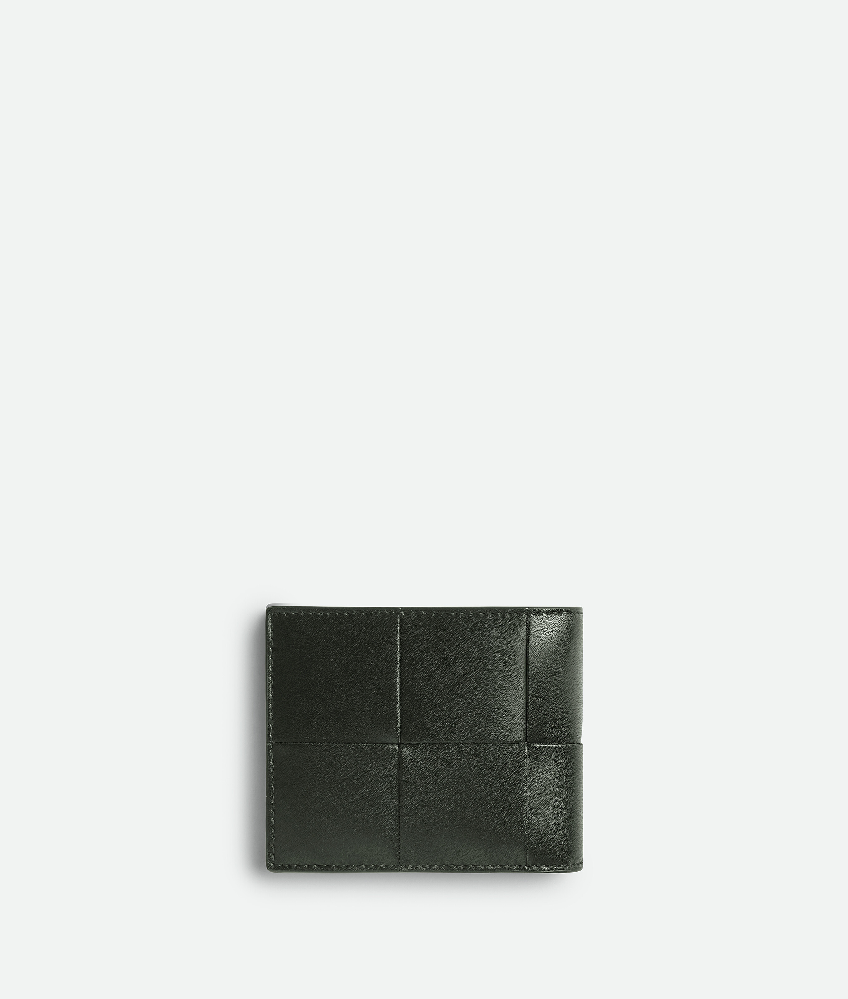 Shop Bottega Veneta Cassette Bi-fold Wallet In Dark Green/agate Grey