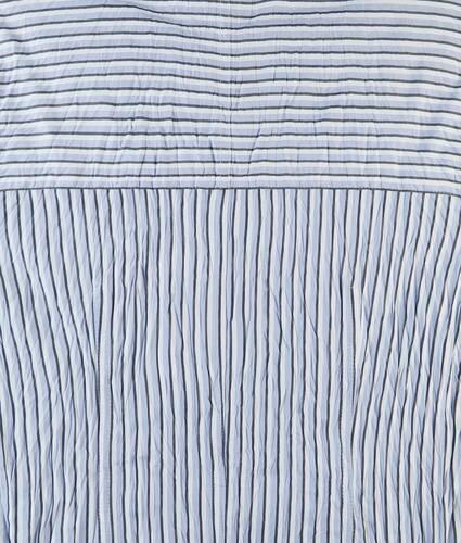 Striped Technical Viscose Crinkled Dress 