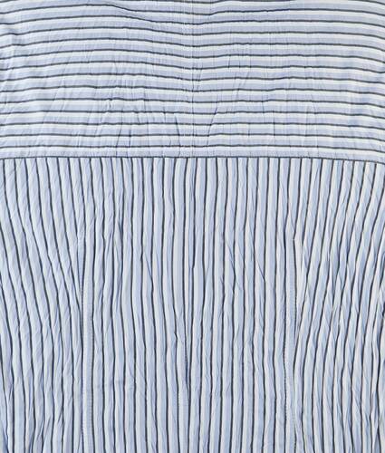 Striped Technical Viscose Crinkled Dress