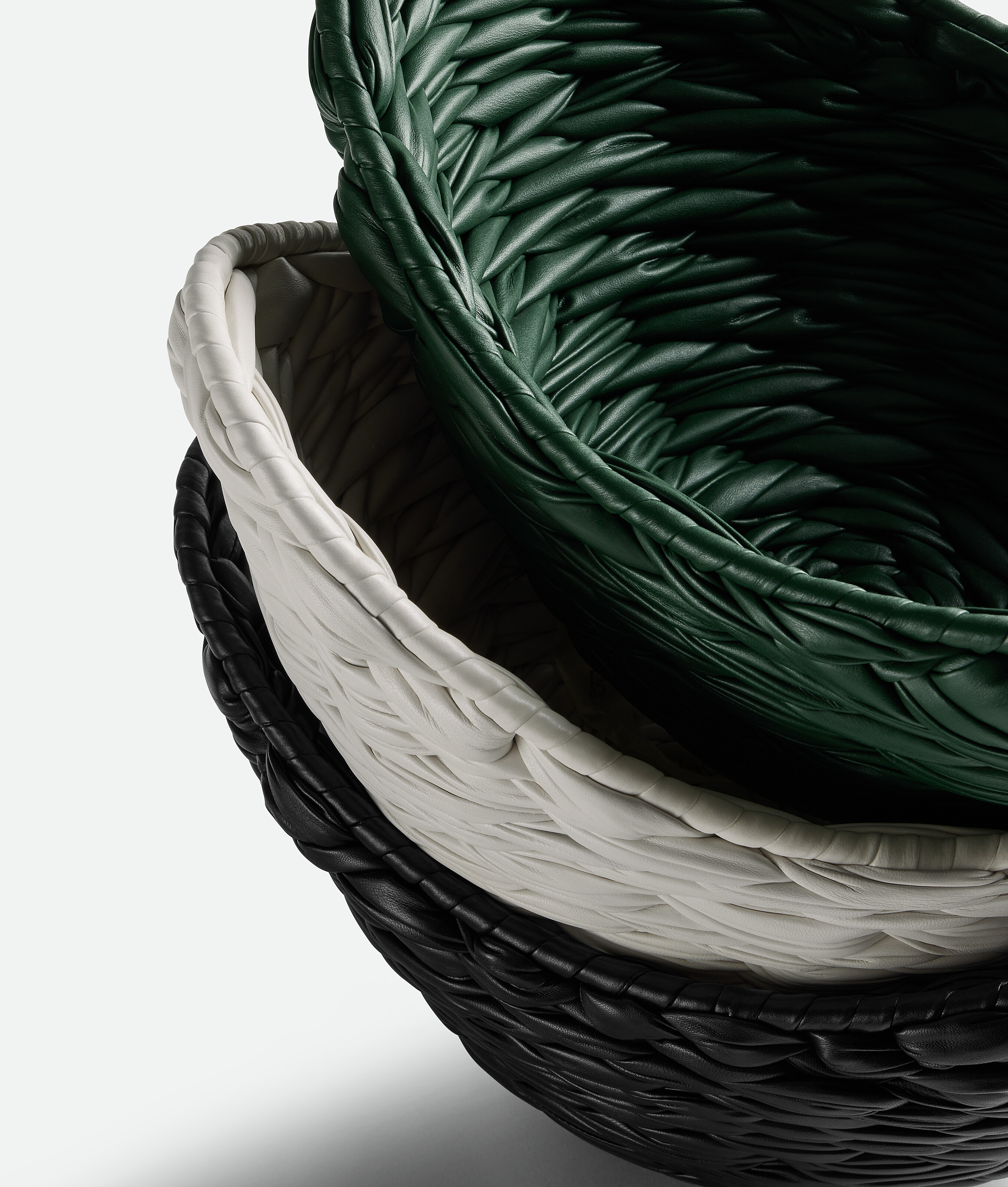 Bottega Veneta Saladier Intreccio Foulard In Raintree