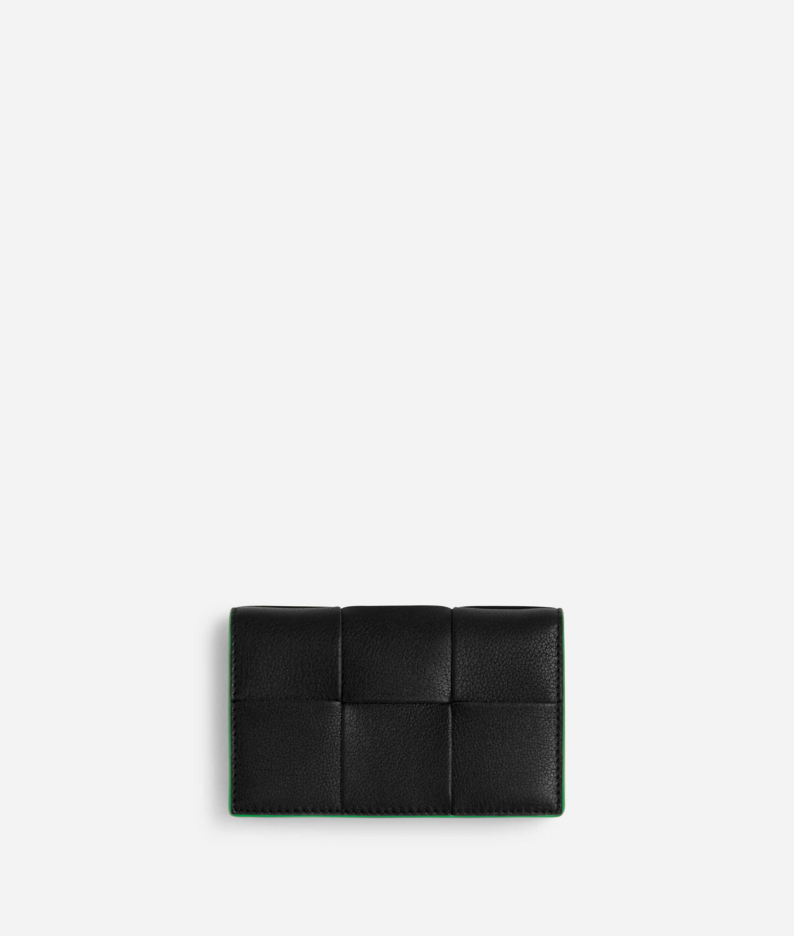 Shop Bottega Veneta Cassette Business Card Case In Black