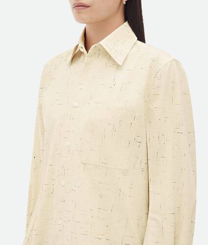 Textured Criss-Cross Cotton Shirt