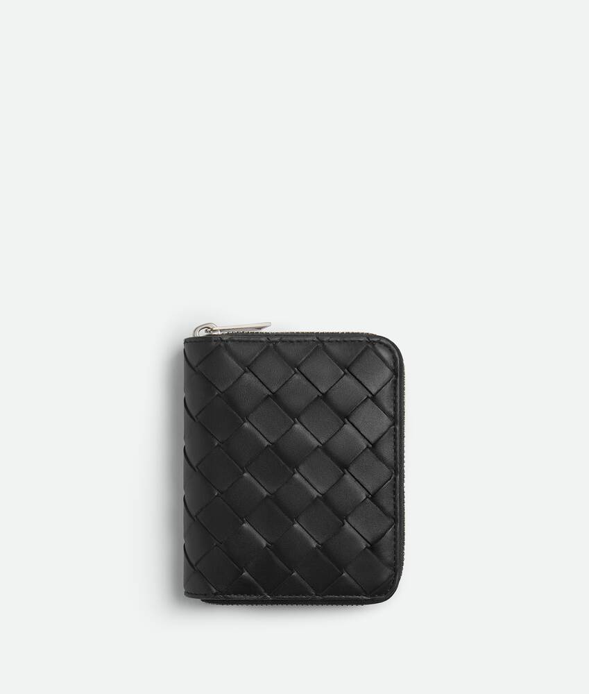 compact zip wallet - black