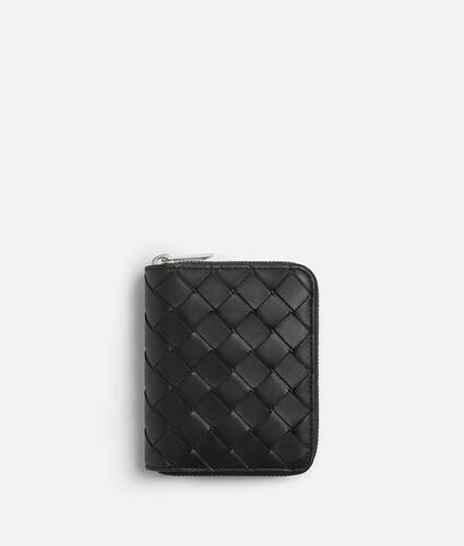 ブラックコンパクトジップアラウンドウォレット| Bottega Veneta® 日本