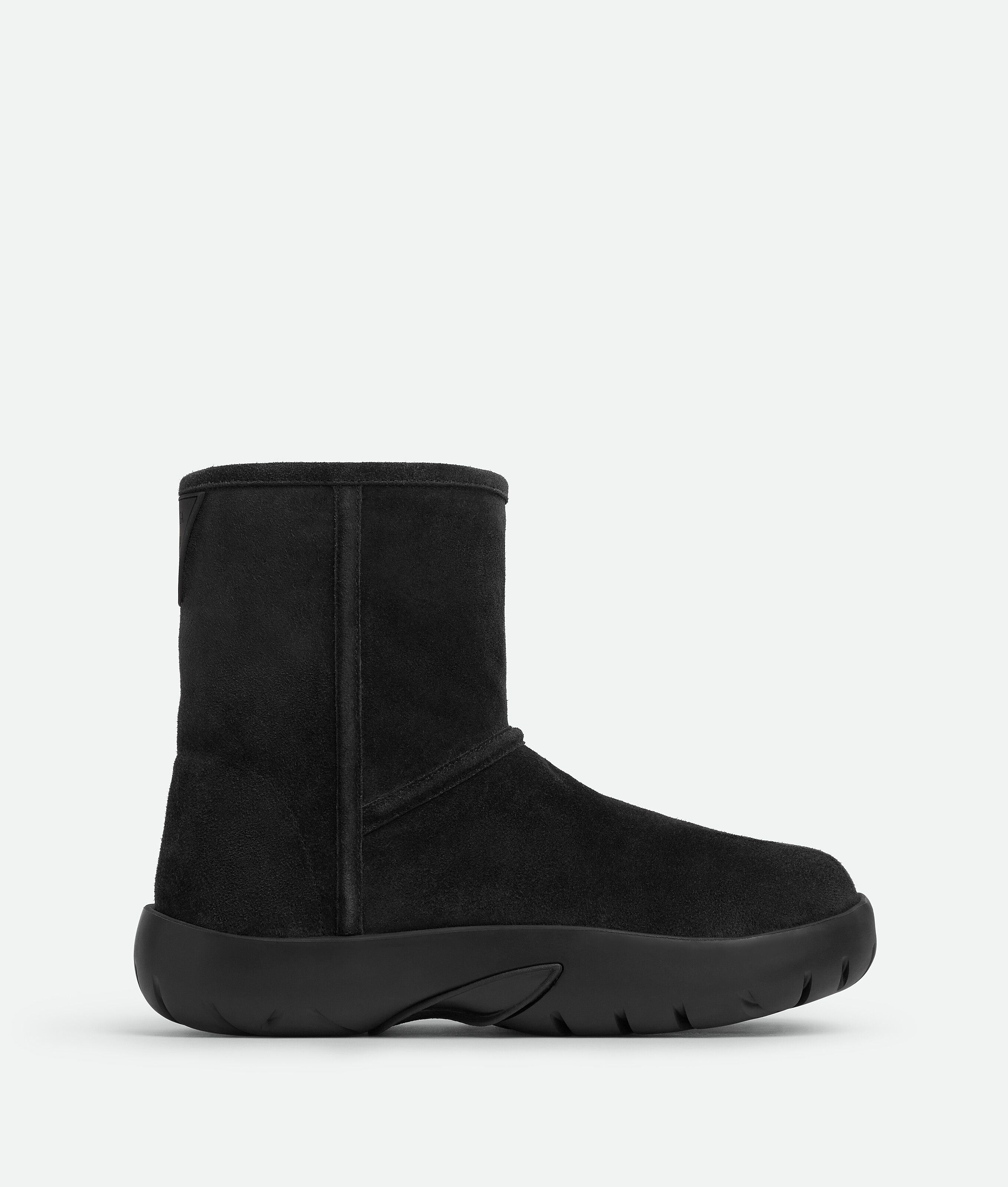 Bottega Veneta Snap Ankle Boots In Suede In Black