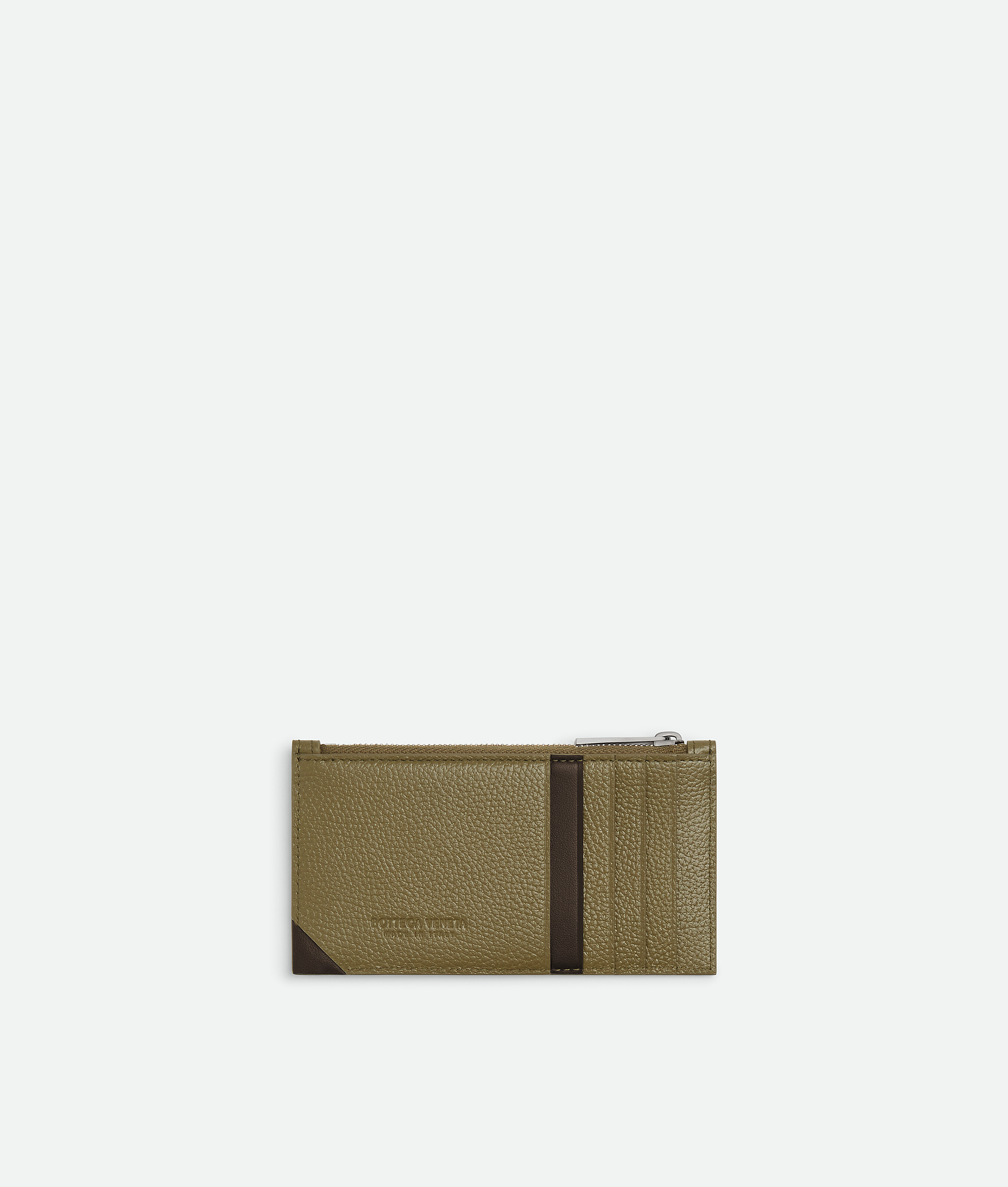 Men's Tre Zipped Card Case in Algae/rock/bone/fondant Bottega Veneta Japan EN - Image 3