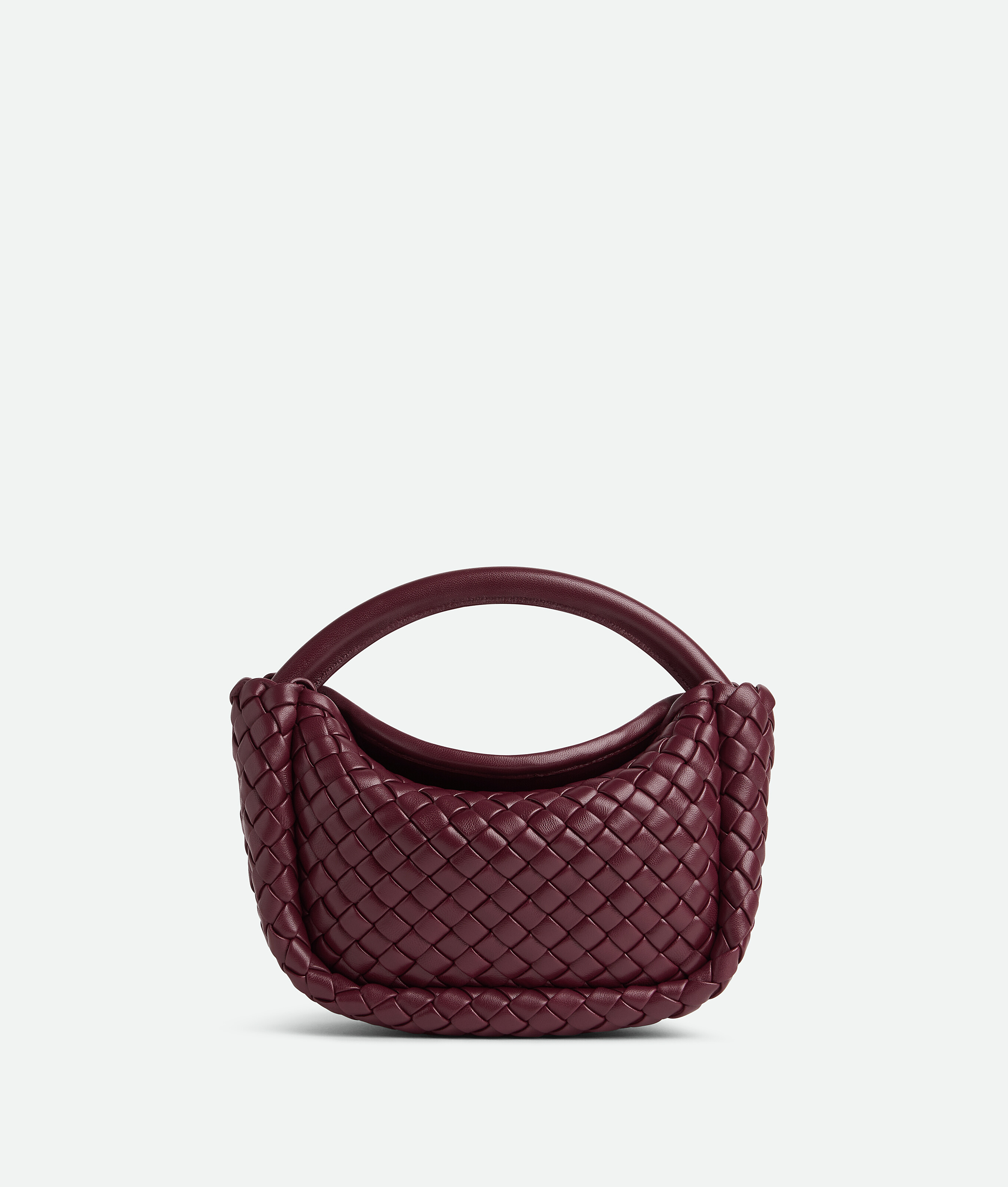 Shop Bottega Veneta Mini Cobble Top Handle In Barolo