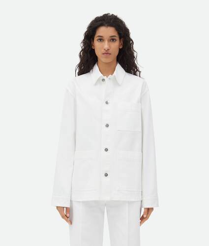 Display a large version of the product image 1 - White Denim Jacket