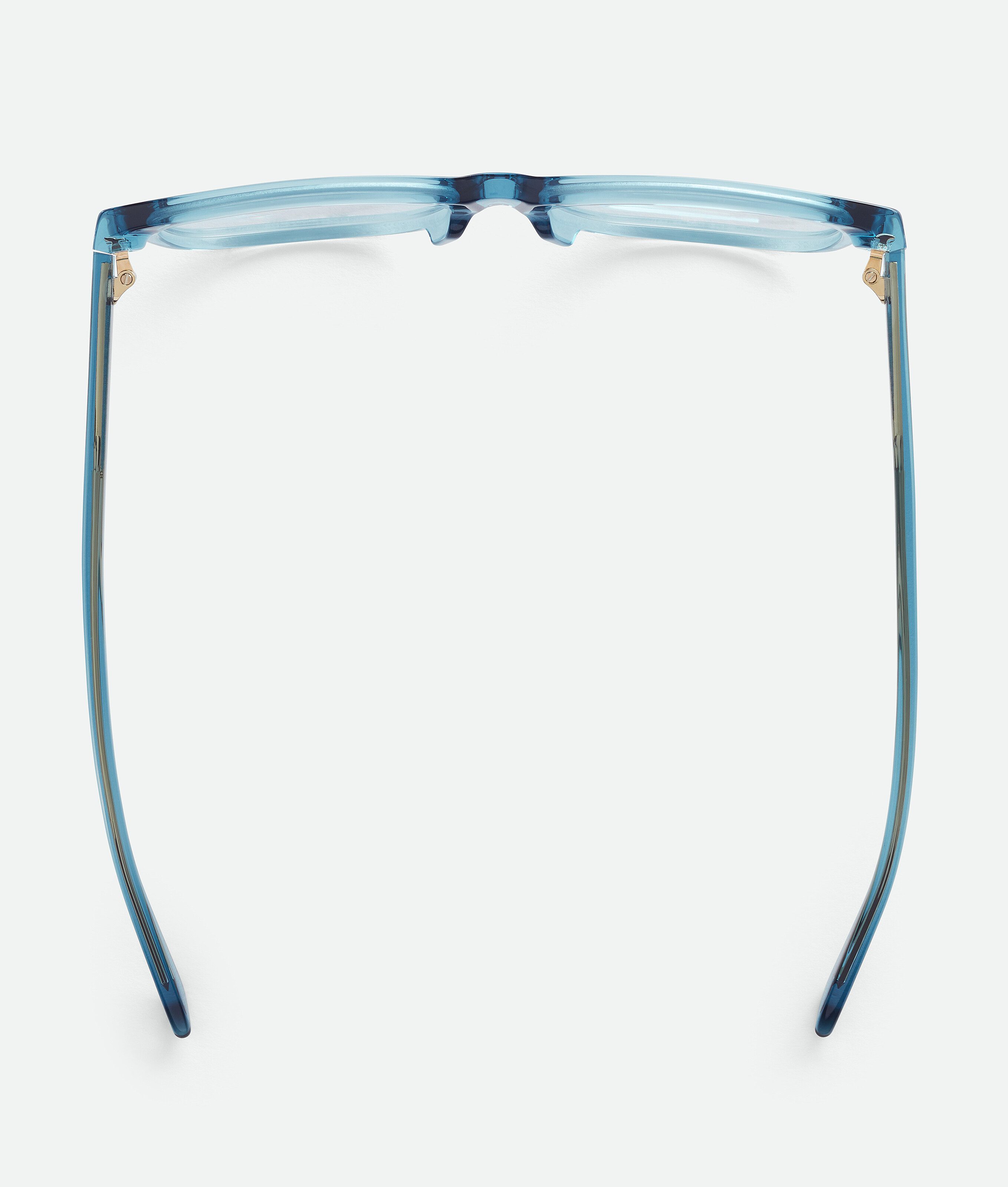 Bottega Veneta Quadratische Classic Brille In Light Blue/transparent