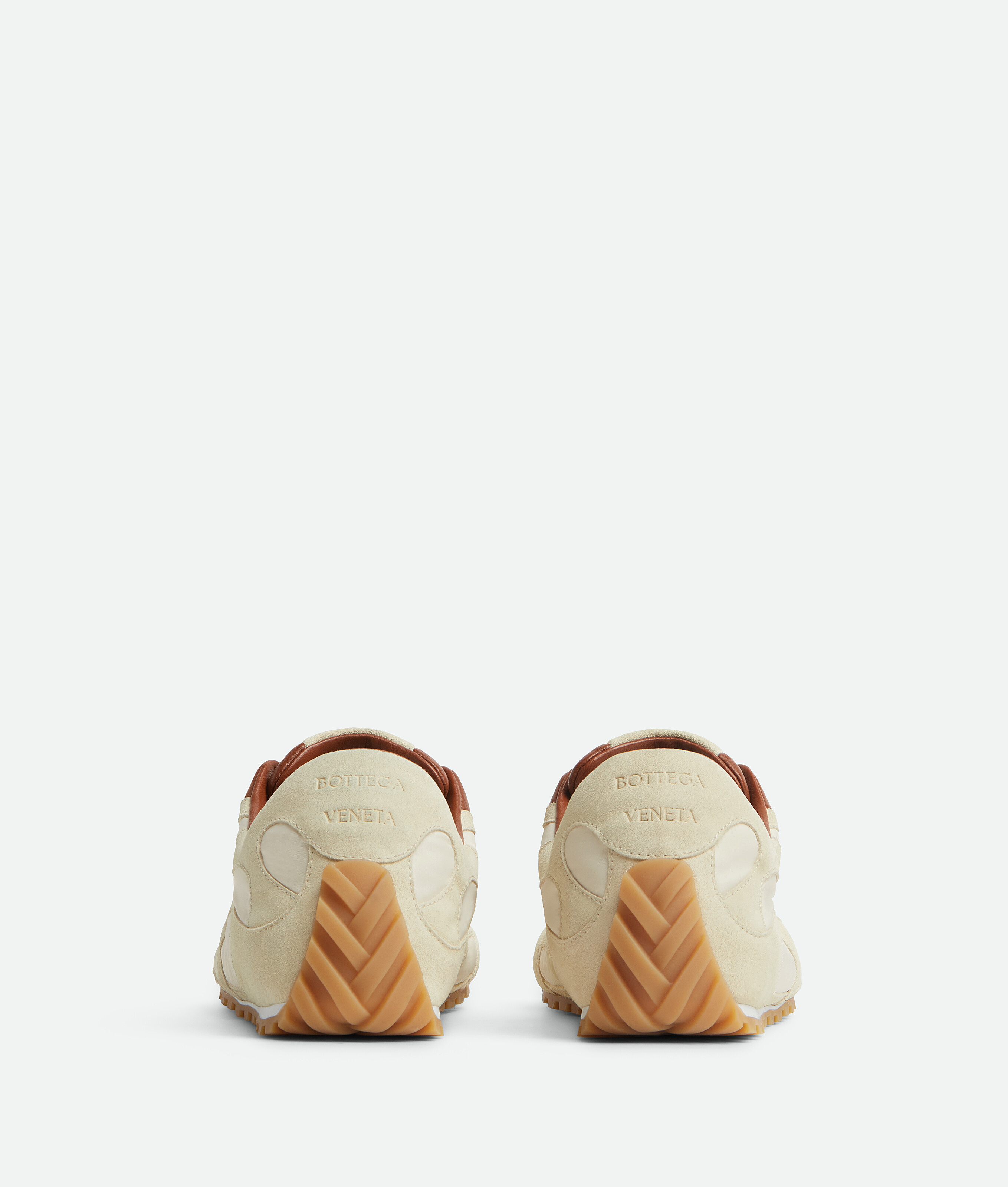 Bottega Veneta Orbit Leather-trimmed Suede And Shell Sneakers
