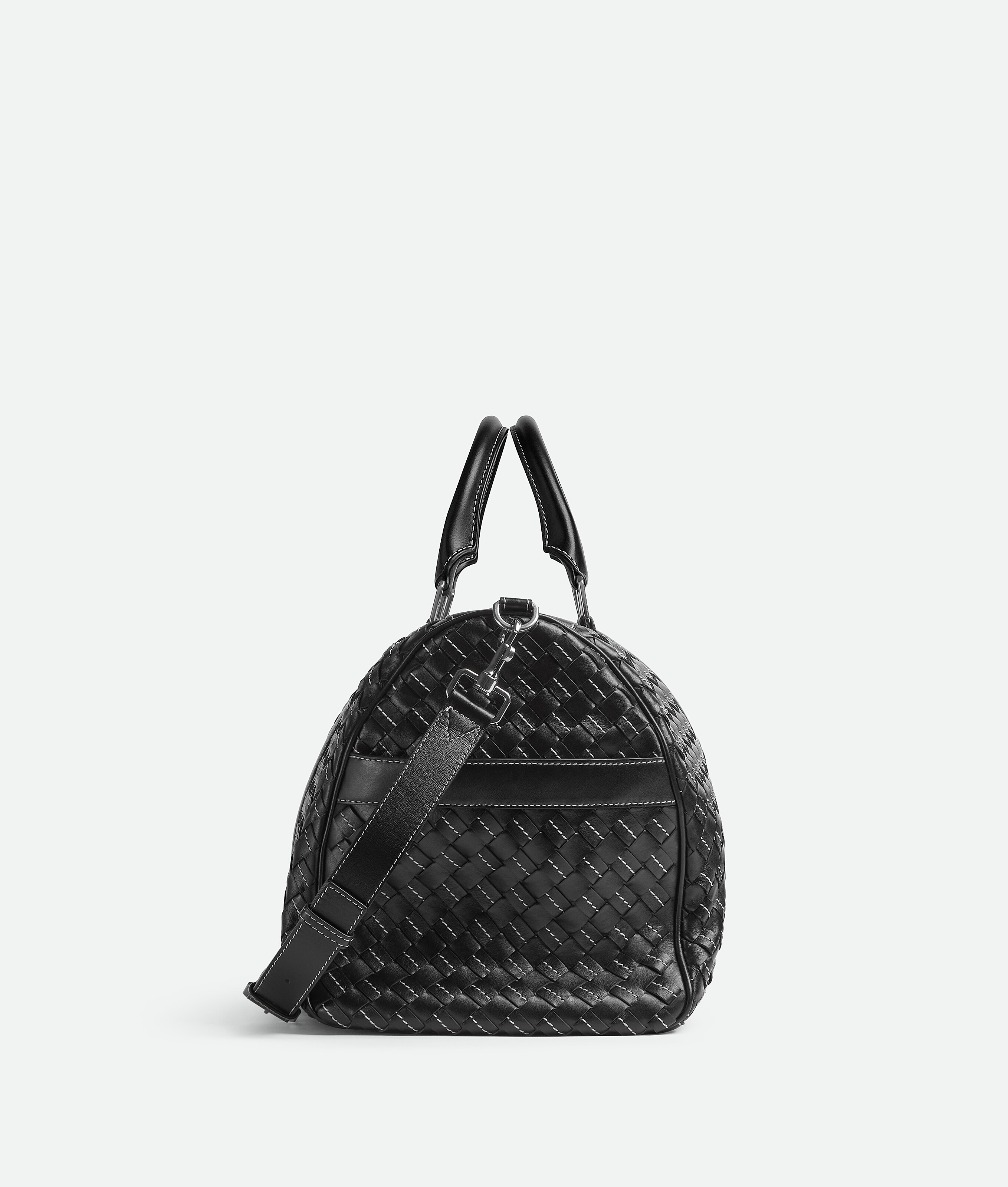 Shop Bottega Veneta Medium Intrecciato Duffle In Black