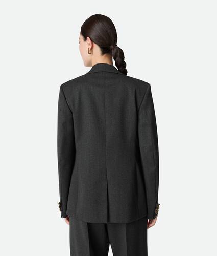 Veste en sergé de laine moulinée