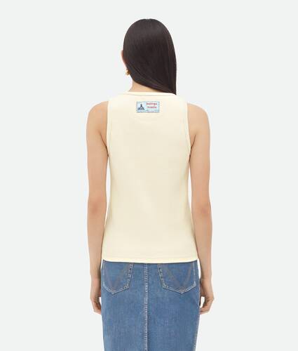 Cotton Rib Tank Top With Label