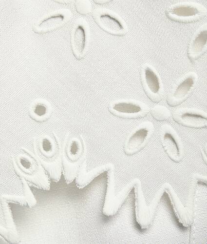 English Embroidery Viscose And Silk Dress