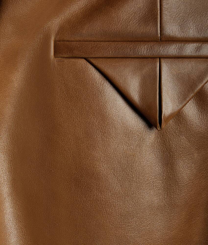 Display a large version of the product image 6 - Vintage-Effect Leather Trousers