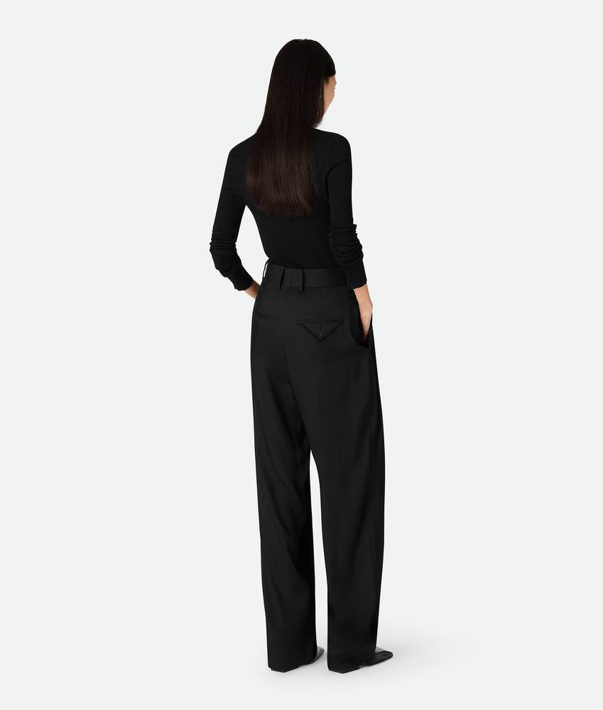 Display a large version of the product image 3 - Viscose And Silk Twill Straight Trousers