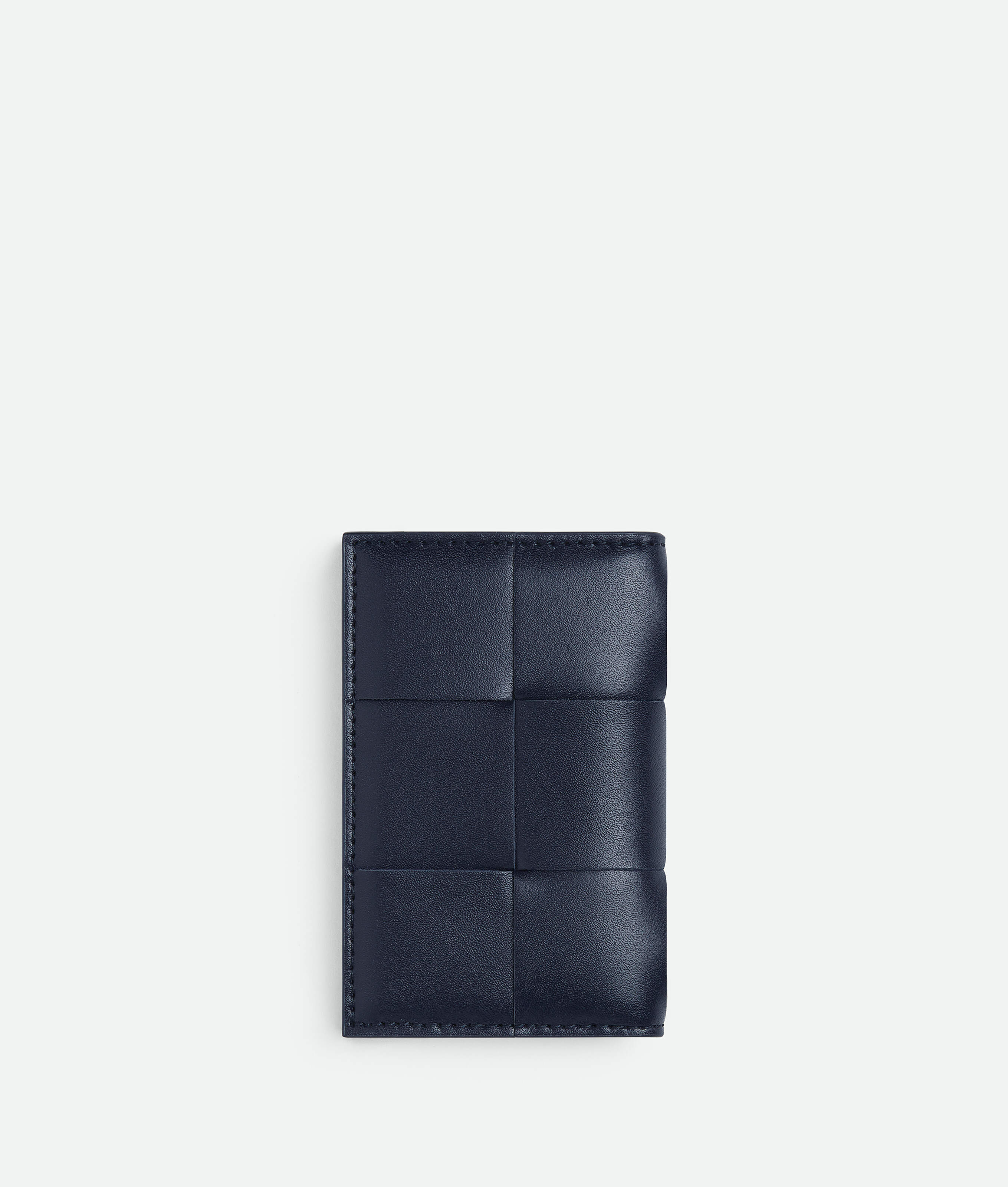 Bottega Veneta Cassette Flap Card Case In Blue