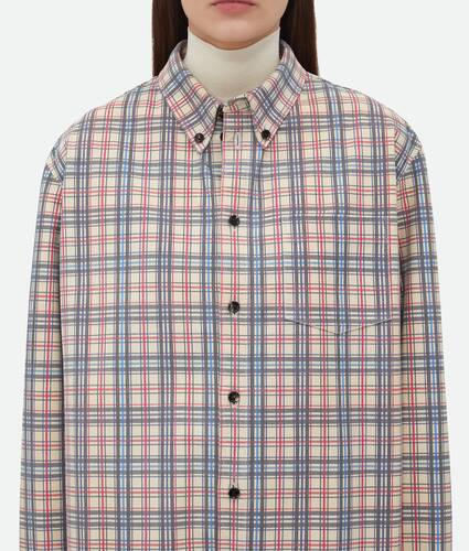 Printed Leather Checked Shirt