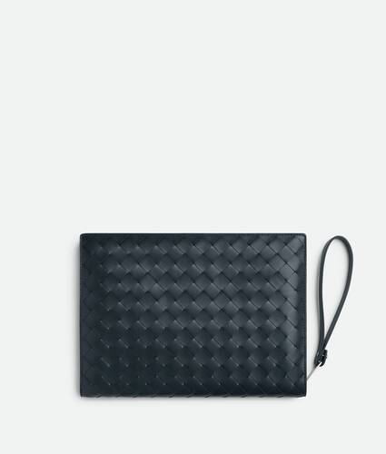 Small Intrecciato Document Case With Wristlet